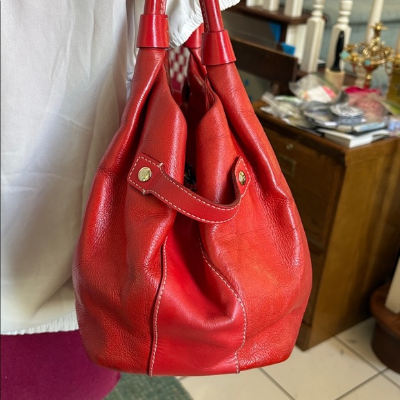 Kate Spade  Satchel   Shoulder bag beautiful pebbled, leather in red orange - Picture 13 of 17